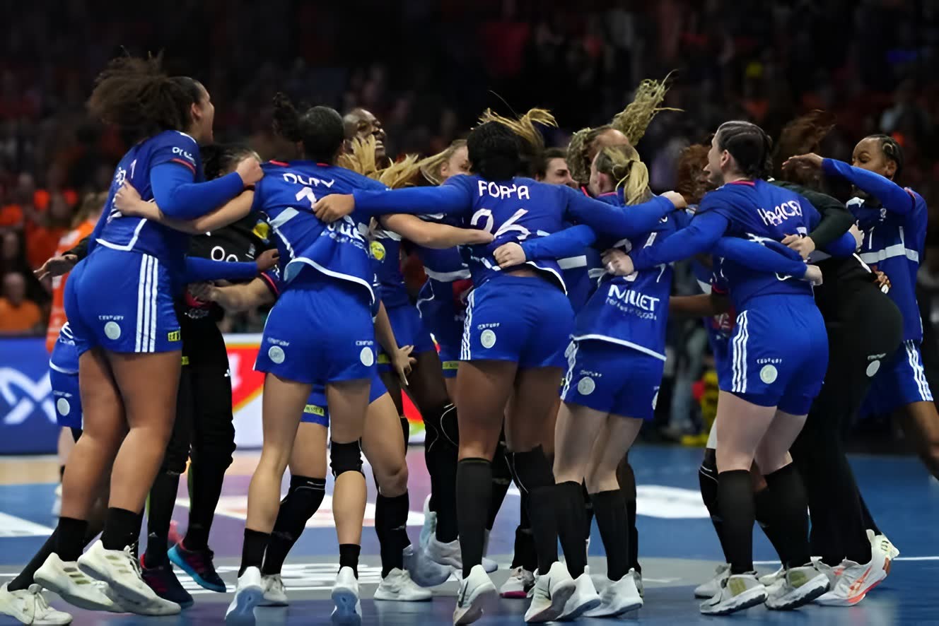 Équipe de handball soudée